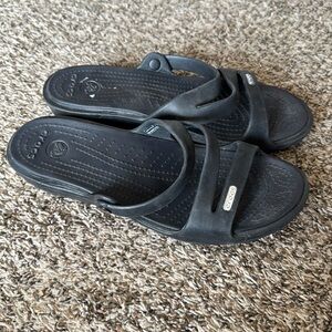 Crocs Women’s‎ 8 Kadee II Sandal Slides Black Strappy Slip On